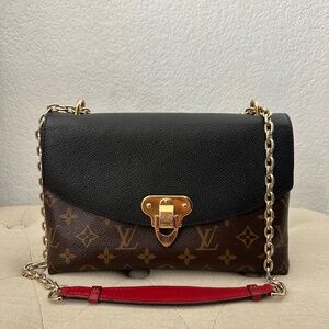 Authentic LOUIS VUITTON Saint Placide Handbag Monogram Canvas and Leather